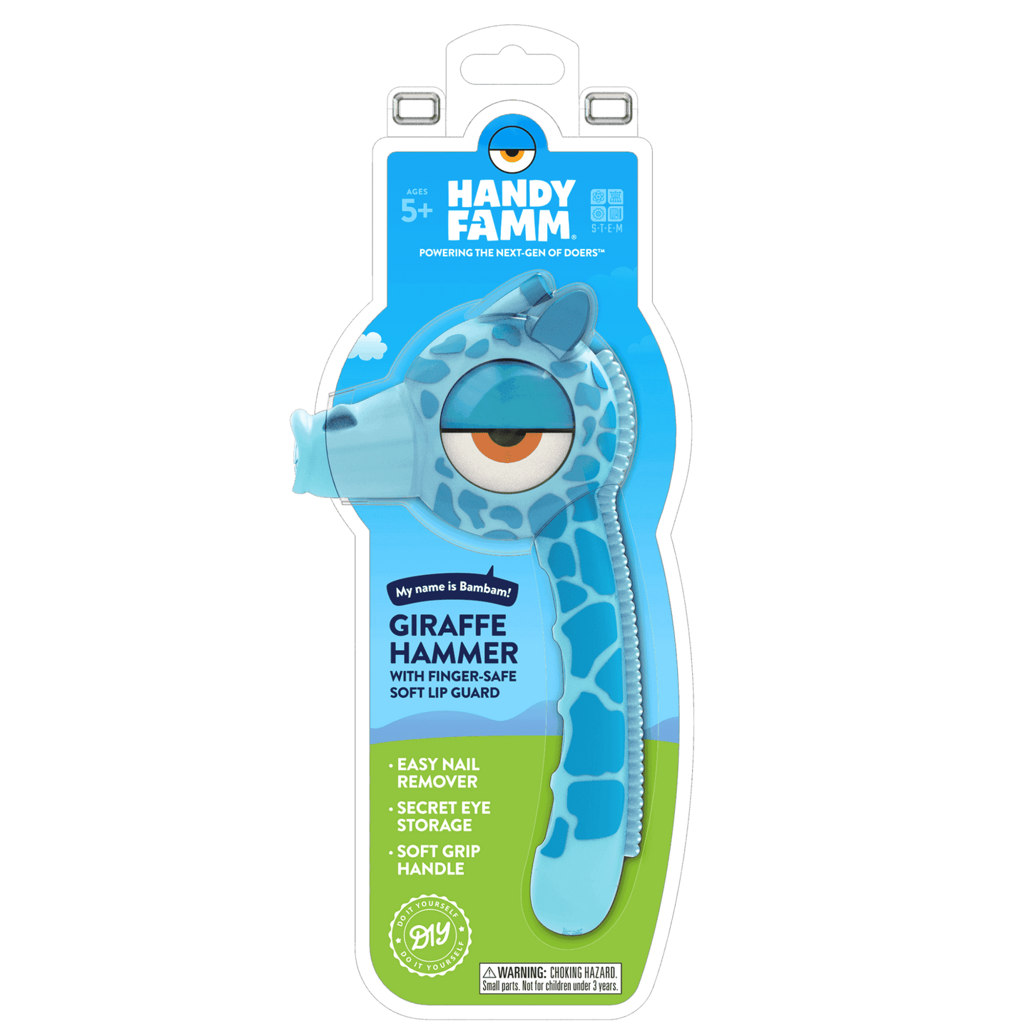 Bambam the Blue Giraffe Kids Hammer - HandyFamm