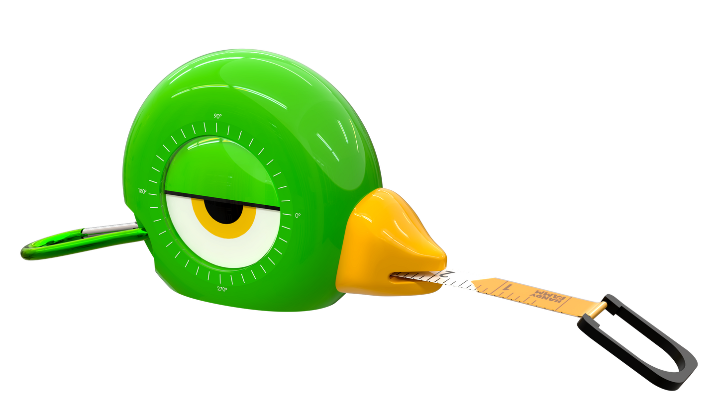 "Yaya" Handy Famm Green Bird Tape Measure