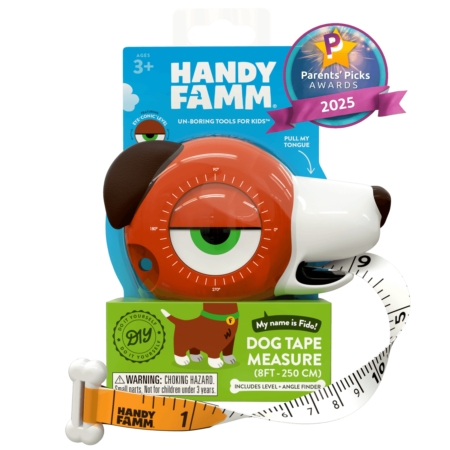 Fido the Dog 4 - in - 1 Kids Tape Measure - HandyFamm