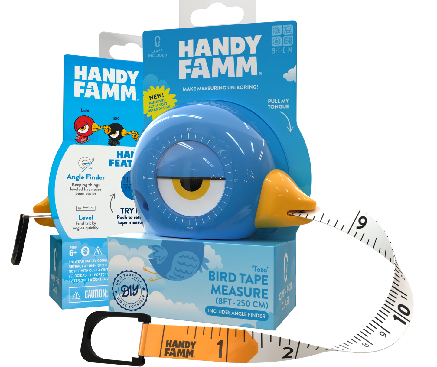 "Toto" Handy Famm Blue Bird Tape Measure