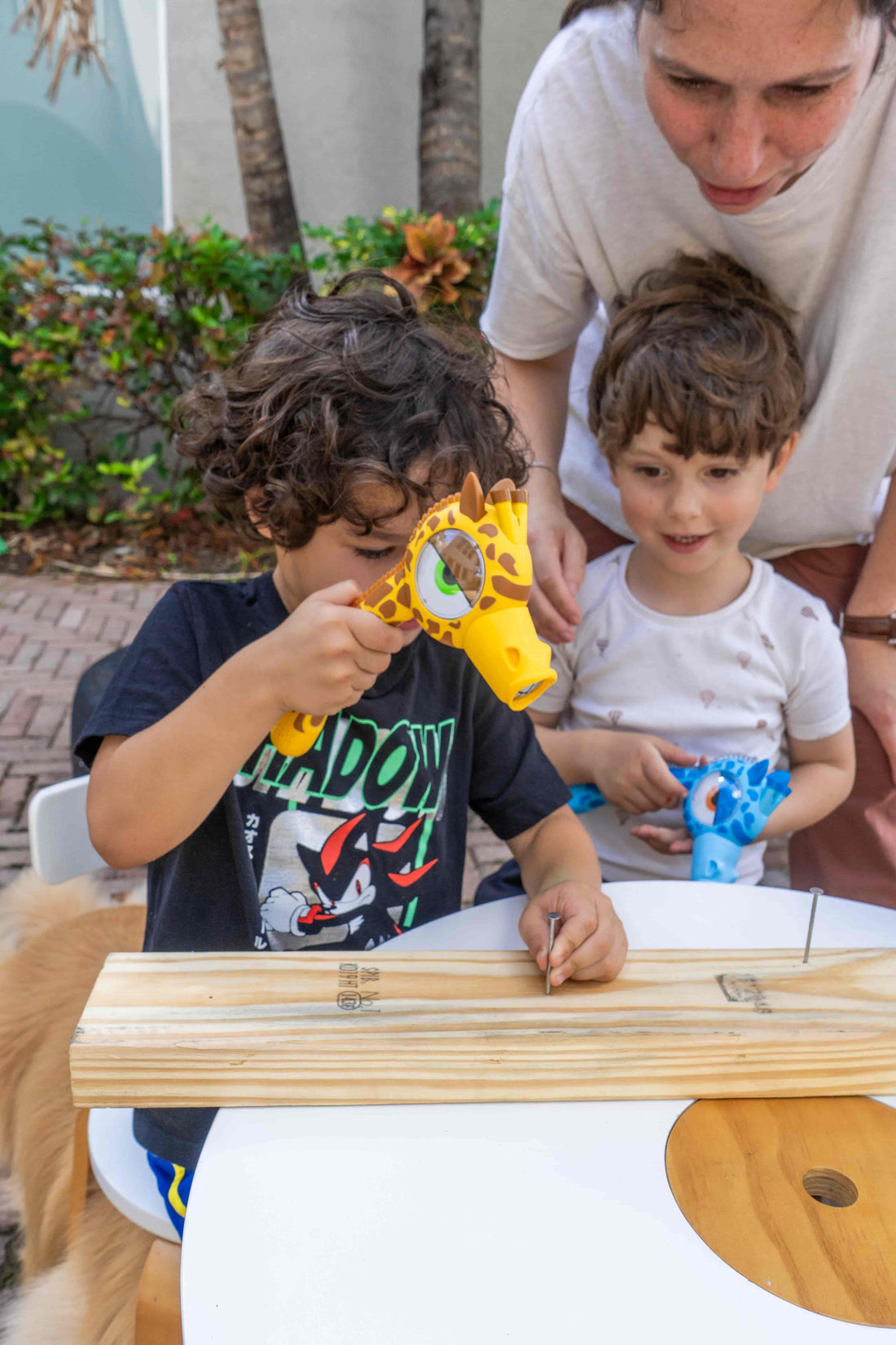 kids using with HandyFamm's 