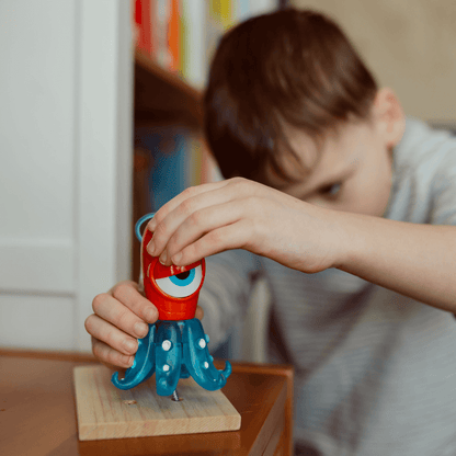 Handy Famm STEM Starter Screwdriver used by kid for creative building activity