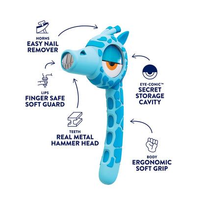 Bambam the Blue Giraffe Kids Hammer - HandyFamm