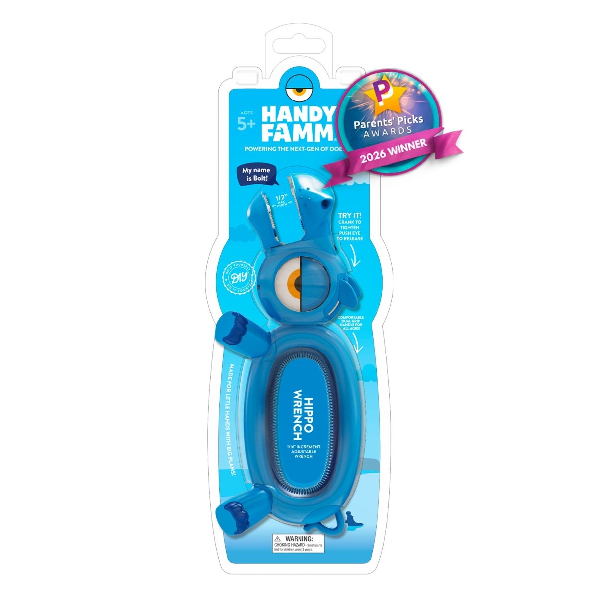 Bolt the Blue Hippo Kids Wrench - HandyFamm