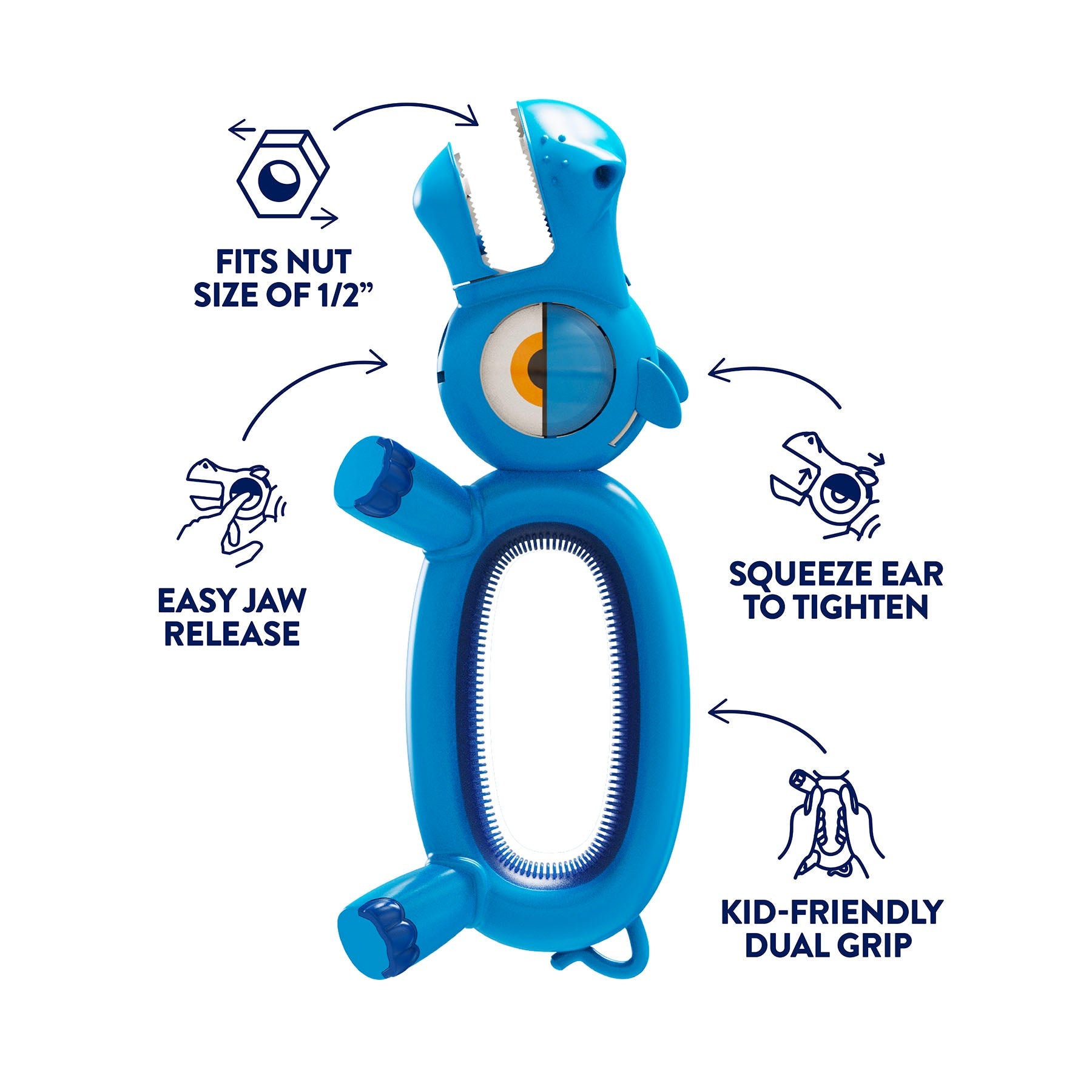 Bolt the Blue Hippo Kids Wrench - HandyFamm