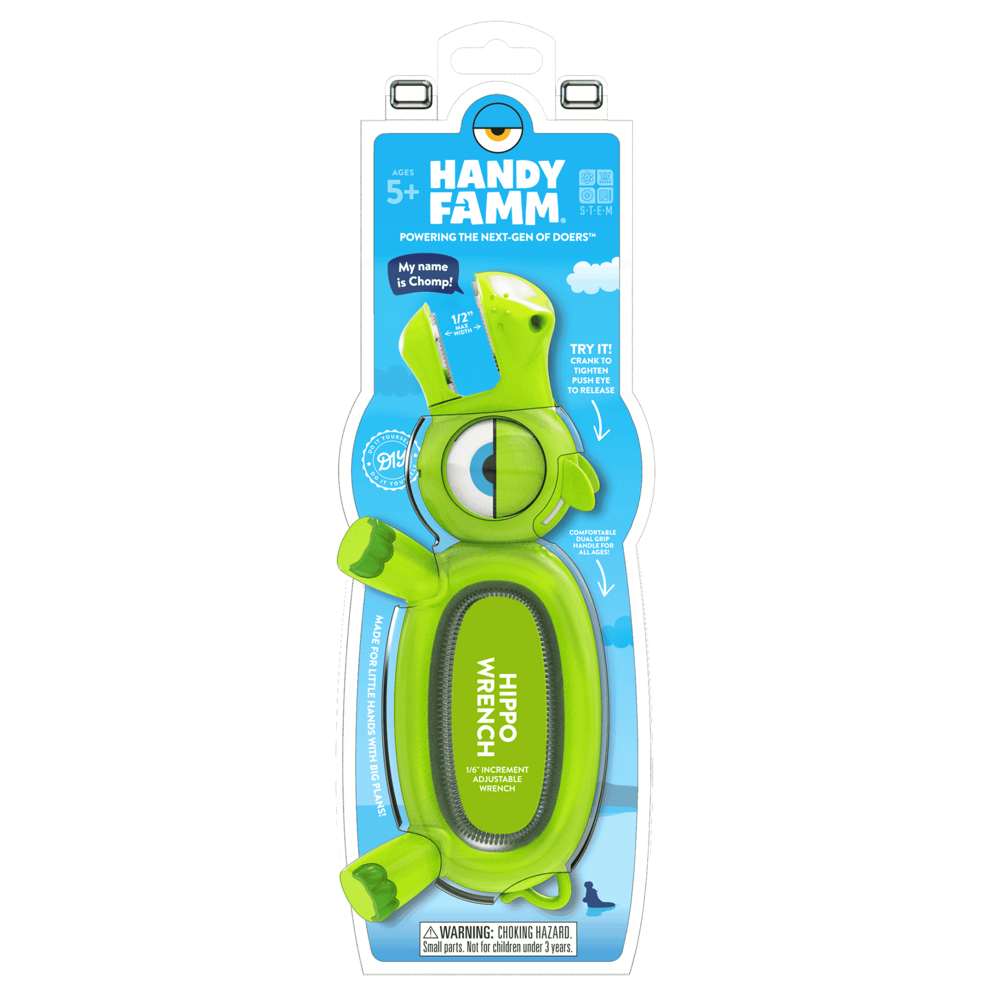 Chomp the Green Hippo Kids Wrench - HandyFamm