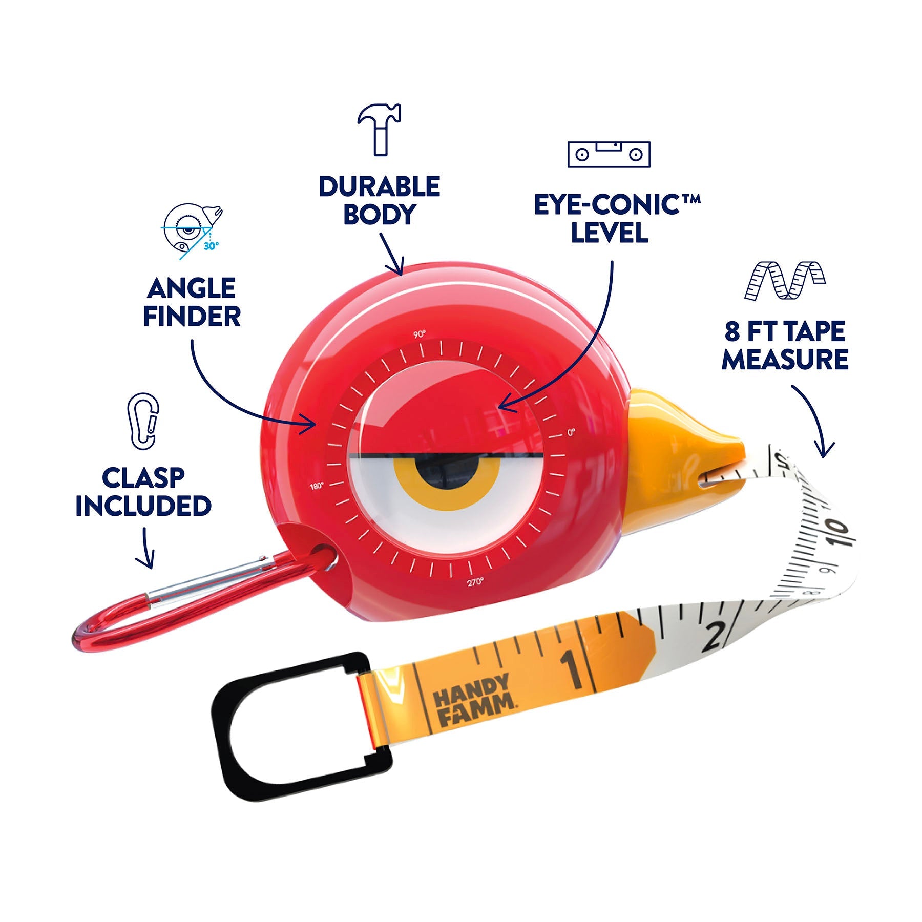Lola the Bird 3 - in - 1 Kids Tape Measure - HandyFamm