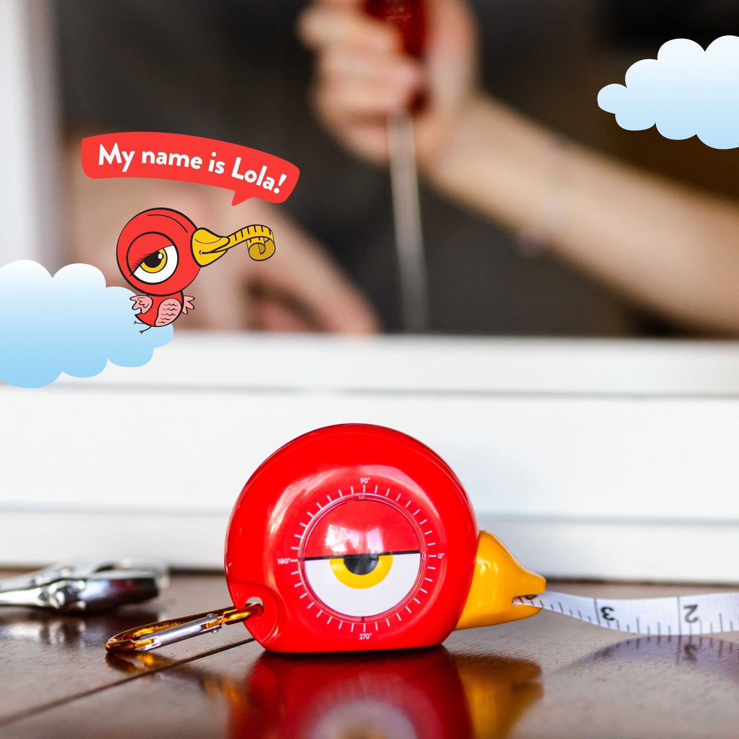 Lola the Bird 3 - in - 1 Kids Tape Measure - HandyFamm