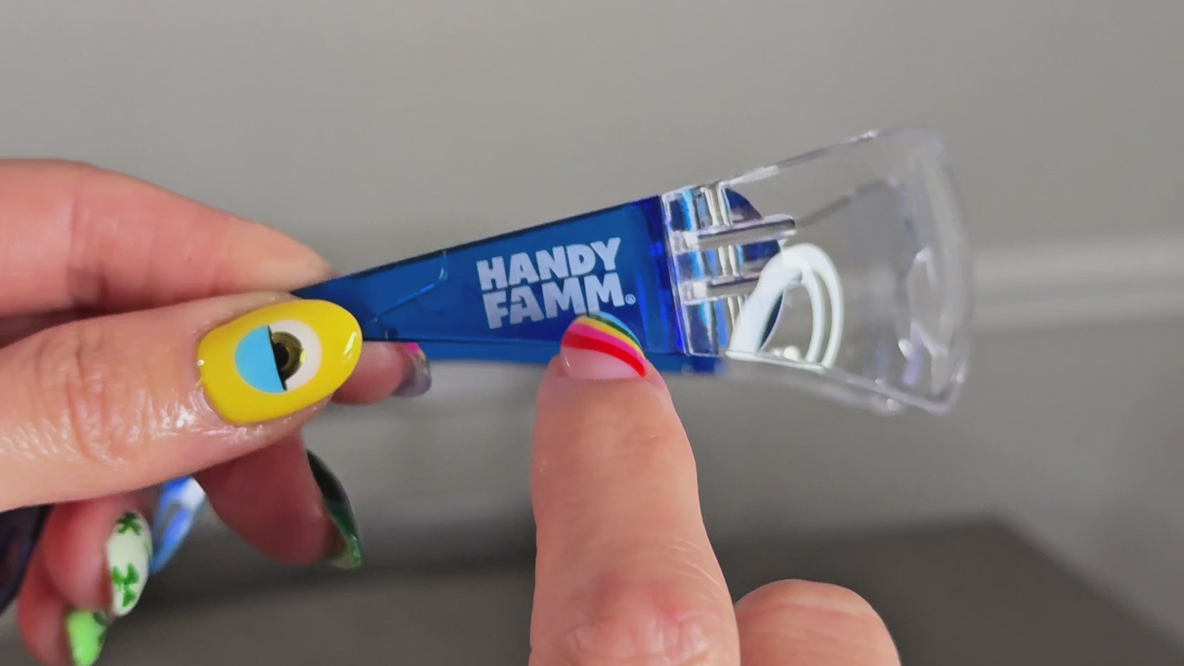 Video of Toto kids blue safety glasses by Handy Famm