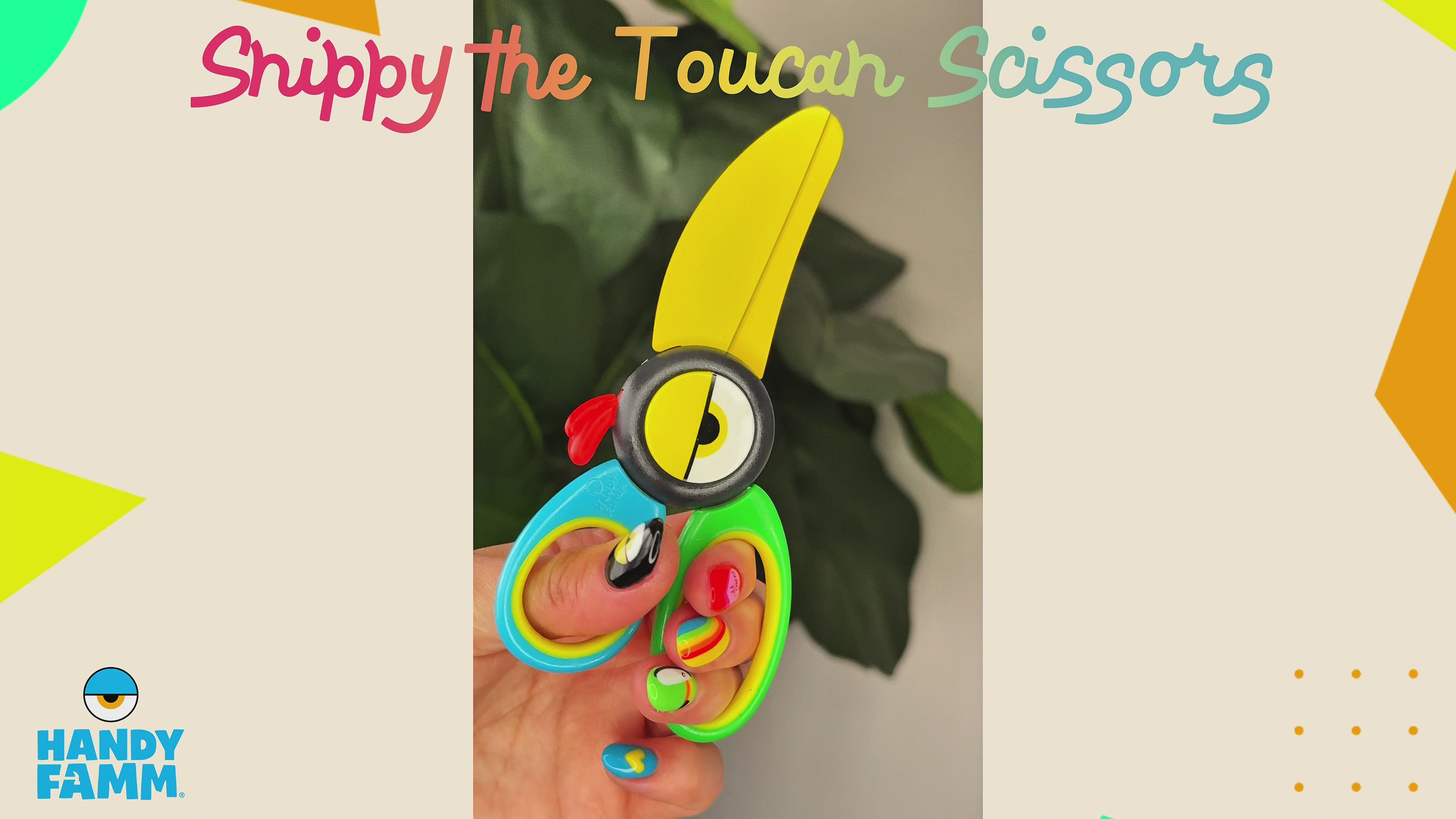 Video of Snippy the Toucan kids scissors by Handy Famm