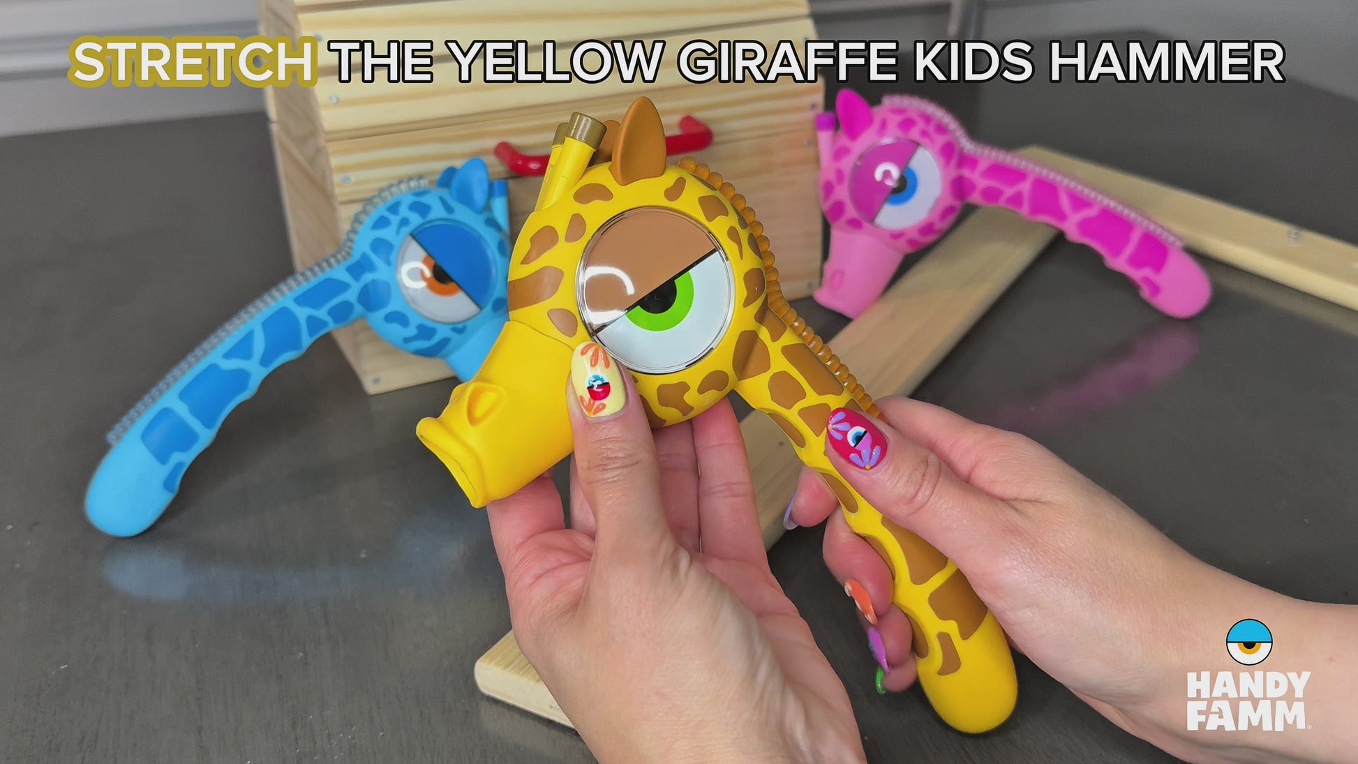 Kids Yellow Giraffe Hammer | Stretch