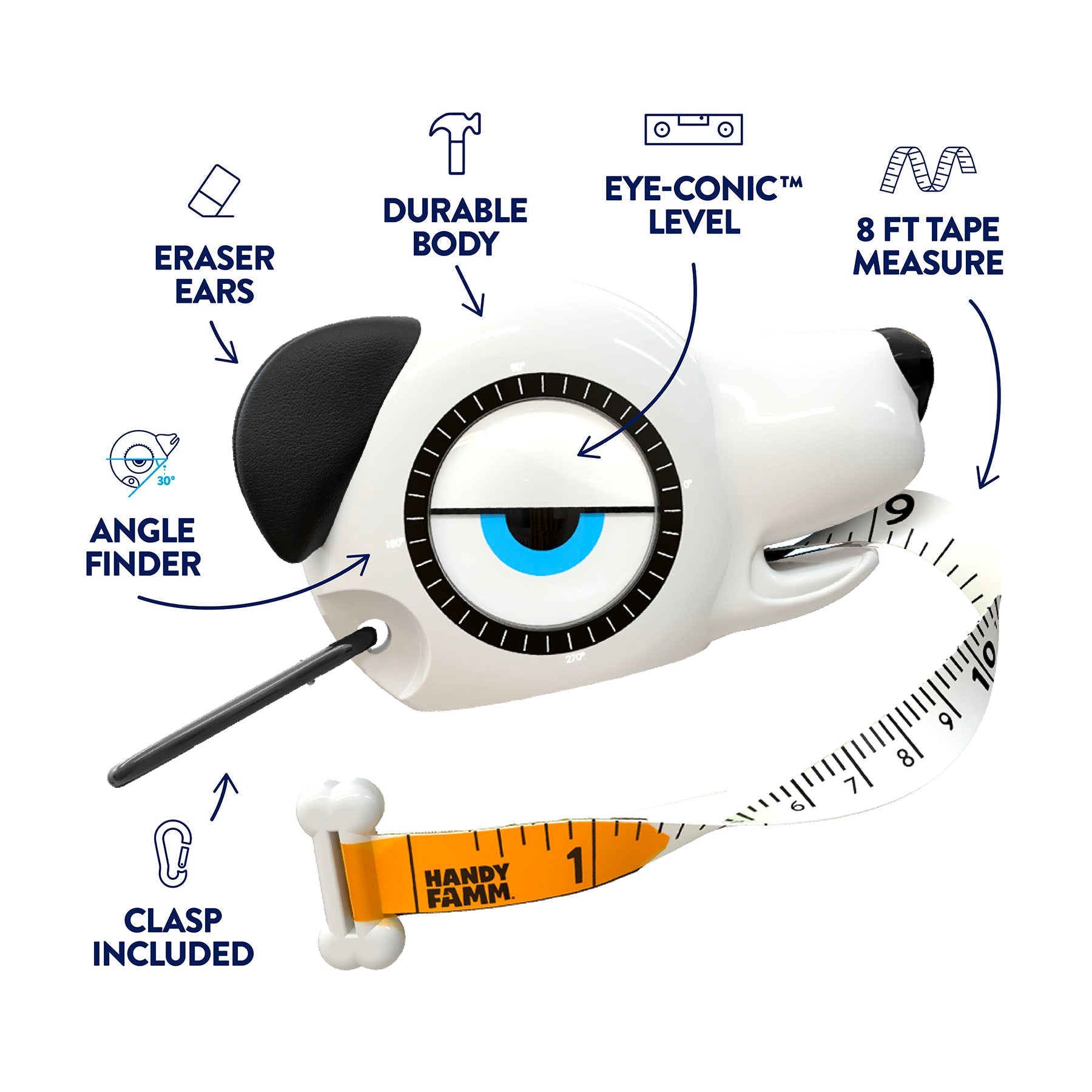 Spot the Dog 4 - in - 1 kids Tape Measure - HandyFamm
