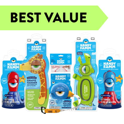Ultimate Children’s Tool Set, Real STEM Tools for Kids | Ages 5 and Up - HandyFamm
