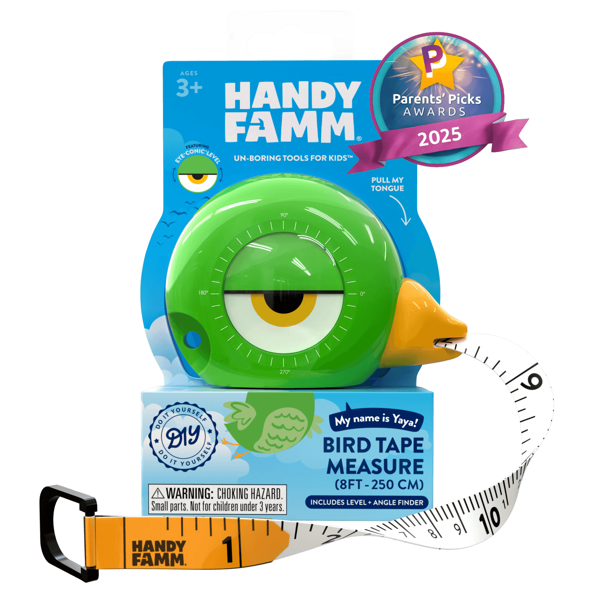 Yaya the Bird 3 - in - 1 Kids Tape Measure - HandyFamm